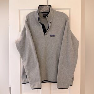 Patagonia Heather Gray Better Sweater (1/4 snap)- Size L
